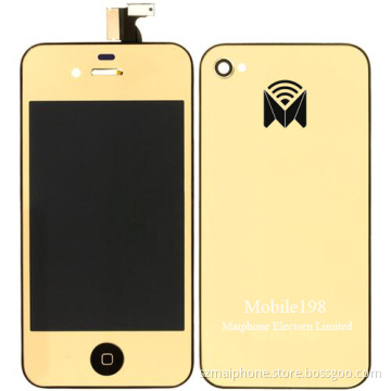 Mirrored Gold LCD Screen with Cover for iPhone 4S